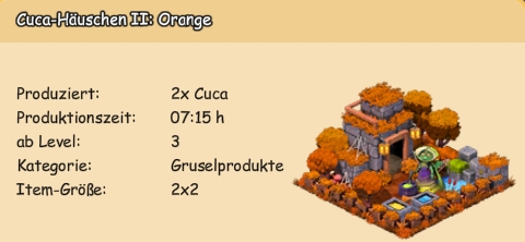 Schein-Cuca-Häuschen orange Bild