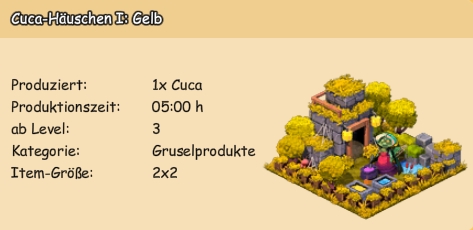 Schein-Cuca-Häuschen gelb Bild